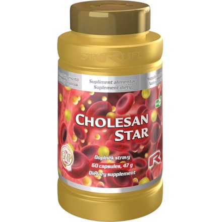 CHOLESAN STAR - pre správnu hladinu cholesterolu v krvi, Starlife  60 kaps