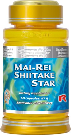MAI-REI SHIITAKE STAR - pre podporu všetkých bunkových funkcií, s protinádorovým účinkom, Starlife  60 kaps