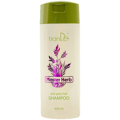 Šampón na šedivejúce vlasy Master Herb, tianDe  420ml